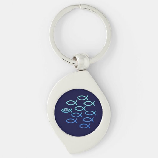 Volg hem - Ichthus Design Sleutelhanger (Voorkant)