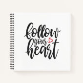 Volg het citaat van je hart Valentijns | Notitiebo Notitieboek (Voorkant)