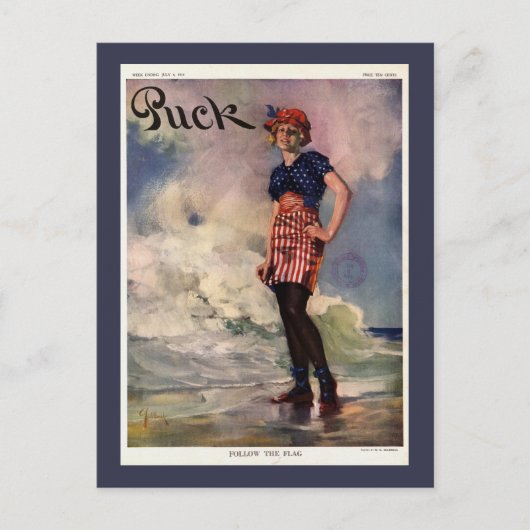 Volg het Flag  Magazine Hoesje. Briefkaart (Voorkant)