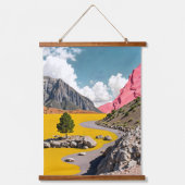 Volg het gele pad hangend wandkleed (Voorkant)