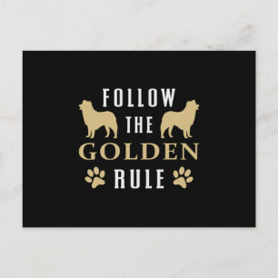 Volg het Golden Rule Retriever Hondenliefhebber Fu Briefkaart