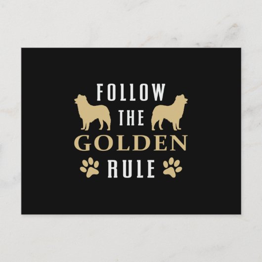 Volg het Golden Rule Retriever Hondenliefhebber Fu Briefkaart (Voorkant)