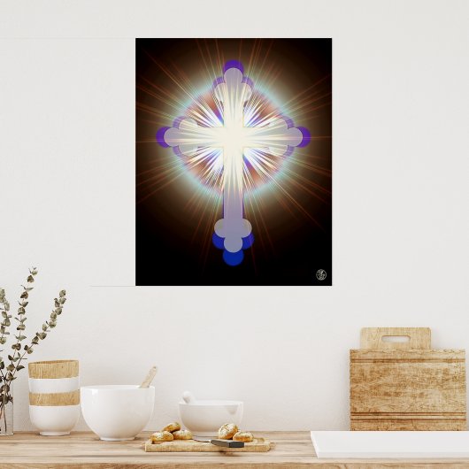 Volg het kruisje poster (Keuken)