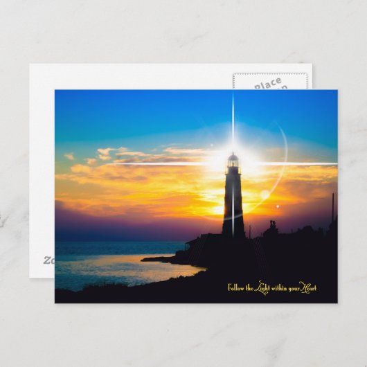 Volg het licht in je hart briefkaart (Voorkant / Achterkant)