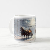 ❄️ Volg het Licht Winter Carriage Panoramic Mok (Voorkant links)