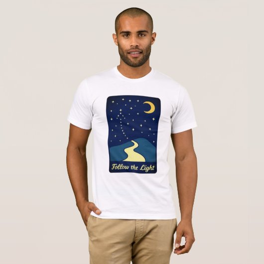 Volg het Light Retro Star T-shirt (Voorkant volledig)