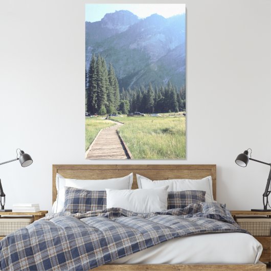 Volg het pad canvas afdruk (Insitu (Slaapkamer))