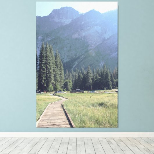 Volg het pad canvas afdruk (Insitu (Houten vloer))