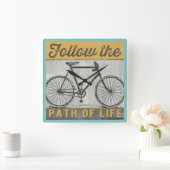 Volg het pad van het levensaanbod vierkante klok (Huis)