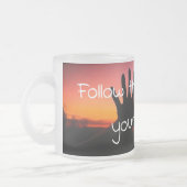 Volg het ritme van je hart matglas koffiemok (Links)