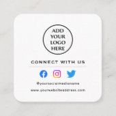 Volg het scannen om verbinding met ons te maken Uw Vierkante Visitekaartje (Voorkant)