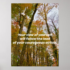 Volg het voortouw van uw moedige actie poster