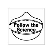 Volg het wetenschapsmasker 2x2" rubberen stempel (Afrduk)