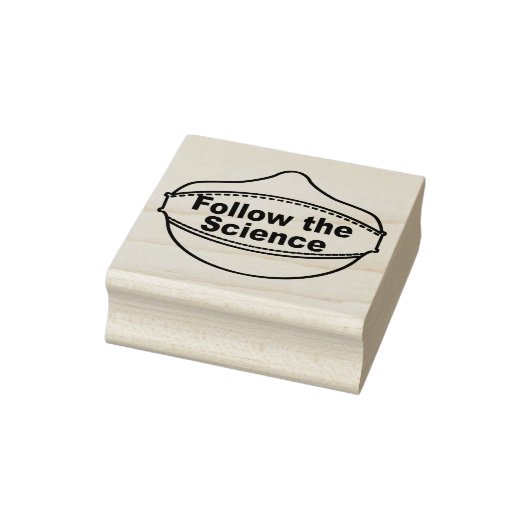 Volg het wetenschapsmasker 2x2" rubberen stempel (Stempel)