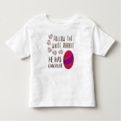 Volg het White Rabbit Funny Cute Easter Gezegde Kinder Shirts (Voorkant)