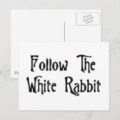 Volg het witte konijn briefkaart (Voorkant / Achterkant)