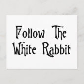 Volg het witte konijn briefkaart (Voorkant)