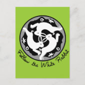Volg het witte konijn briefkaart (Voorkant)