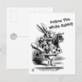 Volg het witte konijn CC0257 Briefkaart (Voorkant / Achterkant)