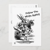 Volg het witte konijn CC0257 Briefkaart (Voorkant / Achterkant)