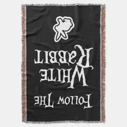 Volg het witte konijn deken (Voorkant Verticaal)