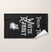 Volg het witte konijn handdoek (Handdoek)
