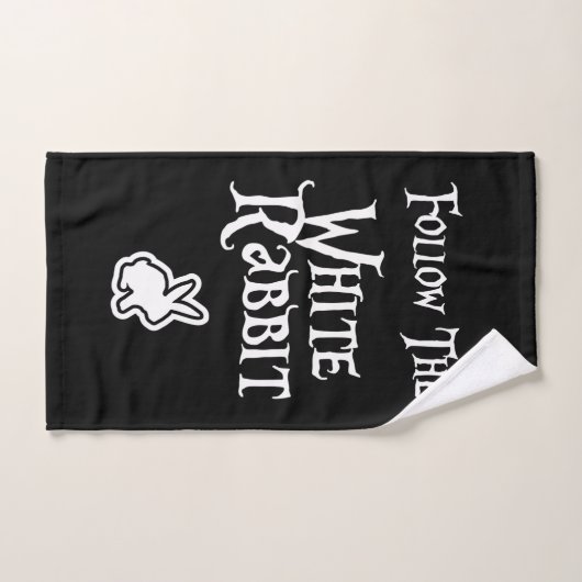 Volg het witte konijn handdoek (Handdoek)