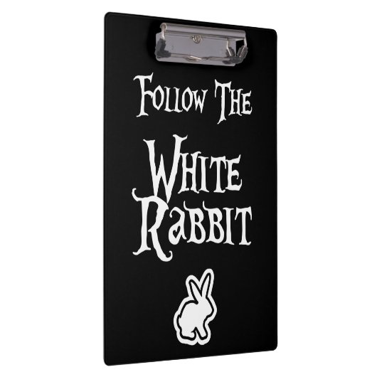Volg het witte konijn klembord (Rechts)