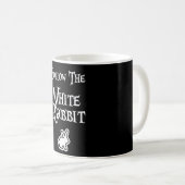 Volg het witte konijn koffiemok (Voorkant rechts)