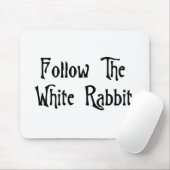 Volg het witte konijn muismat (Met muis)