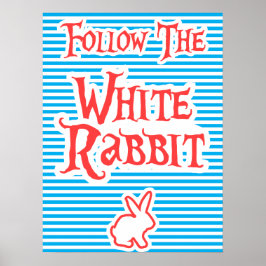 Volg het witte konijn, typografie poster, poster