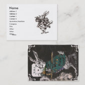 volg het witte konijnenvisitekaartje visitekaartje (Voorkant / Achterkant)