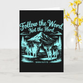 Volg het Woord Niet de Kudde Christelijke Religie  Kaart (Gele Bloem)