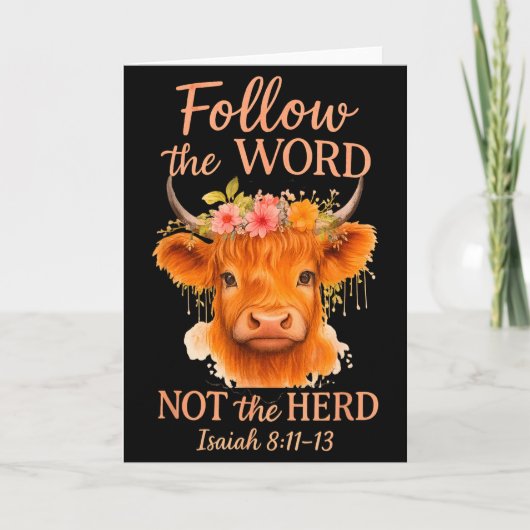 Volg Het Woord Niet Kudde Christelijke Hoogland Ko Kaart (Voorkant)