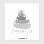 Volg je adem Mindfulness Cairn Stones Sticker (Vel)