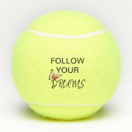 Volg je dromen aquarel vlinder inspireren tennisballen