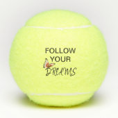 Volg je dromen aquarel vlinder inspireren tennisballen (Voorkant)