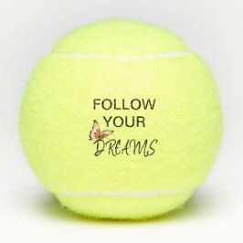 Volg je dromen aquarel vlinder inspireren tennisballen