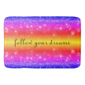 Volg je dromen bij de regenboog badmat (Voorkant)