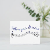 Volg je dromen briefkaart (Staand voorkant)
