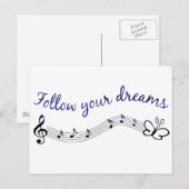 Volg je dromen briefkaart (Voorkant / Achterkant)