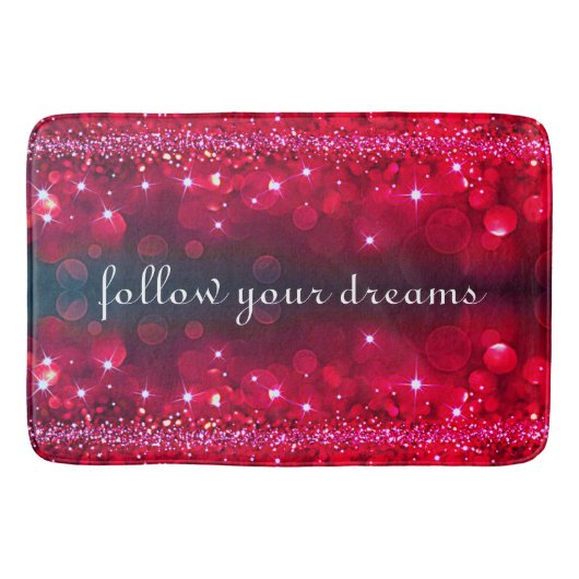 Volg je dromen Cherry Sparkle Bath Mat (Voorkant)