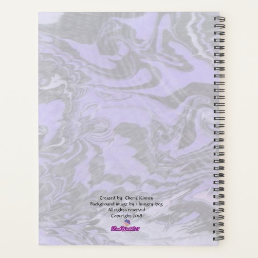 Volg je dromen die ze kennen" planner (Achterkant)