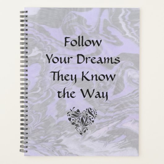 Volg je dromen die ze kennen" planner (Voorkant)