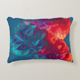 Volg je dromen en citeert kleurrijke bloemen accent kussen