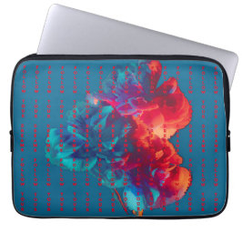 Volg je dromen en citeert kleurrijke bloemen laptop sleeve
