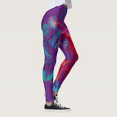 Volg je dromen en citeert kleurrijke bloemen leggings (Rechts)