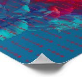 Volg je dromen en citeert kleurrijke bloemen poster (Hoek)