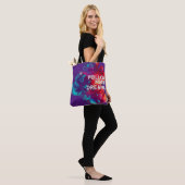 Volg je dromen en citeert kleurrijke bloemen tote bag (Op model)