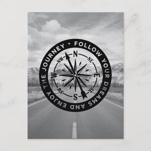 Volg je dromen en geniet van de reis briefkaart (Voorkant)